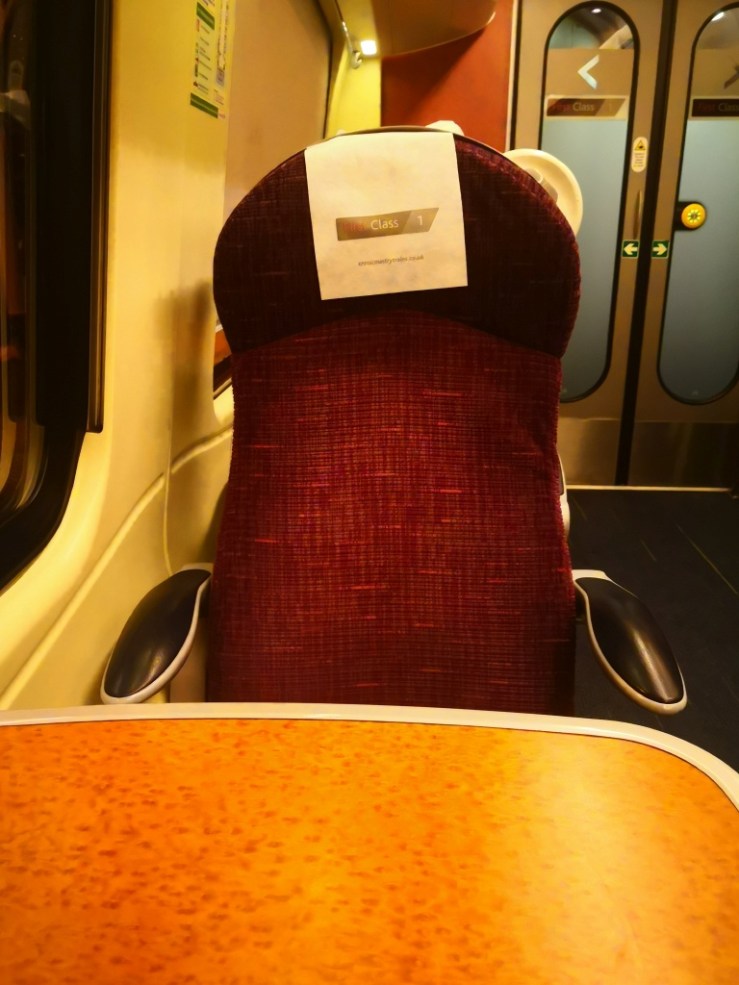 First class seat where my sweaty ass was tortured for 15 hours